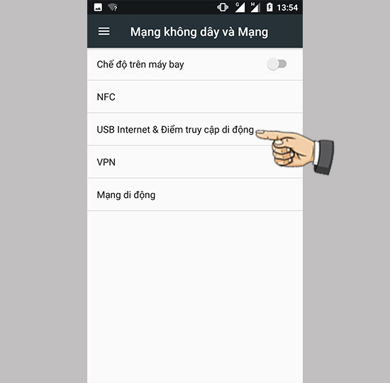Chọn điểm truy cập di động